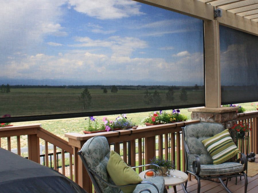 Insolroll Oasis Patio Shades Block the Sun Not the View