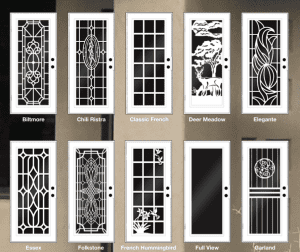 Selection of security doors from Titan brand available from Screenmobile