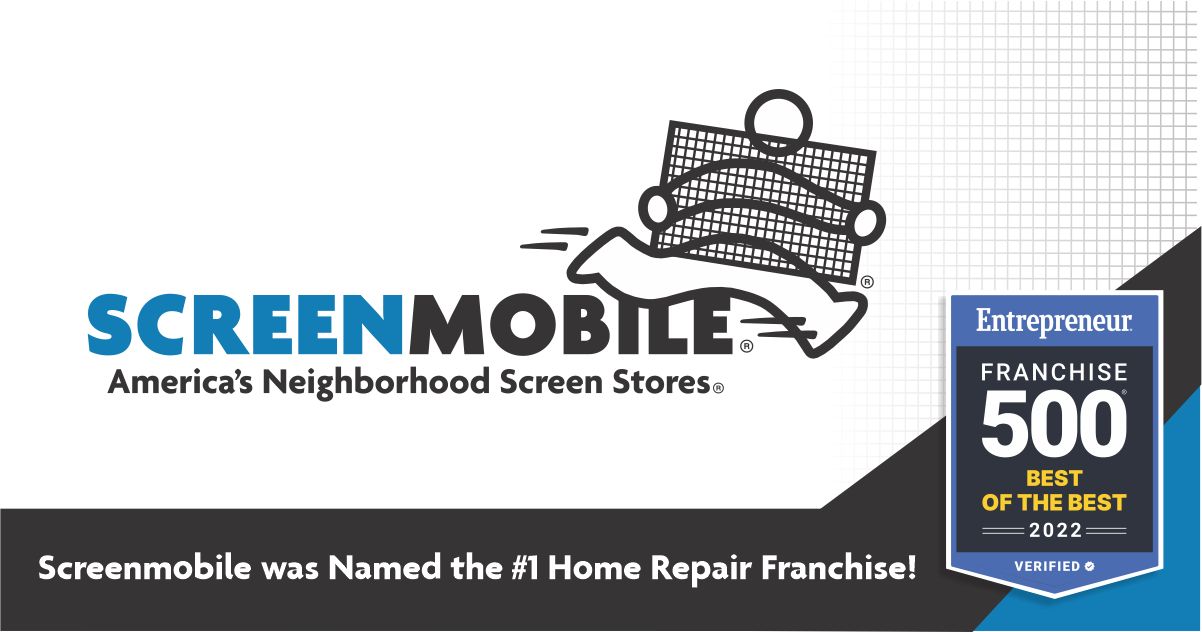 Screenmobile Named #1 Home Repair Franchise by Entrepreneur Magazine