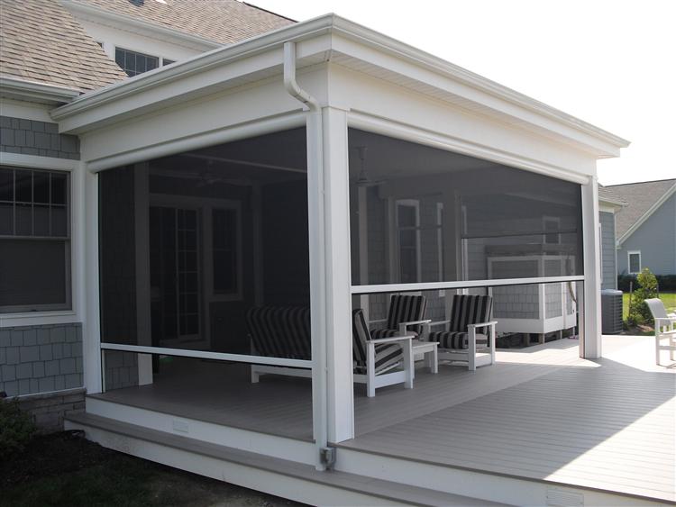 screenmobile - motorized back porch with extended deck